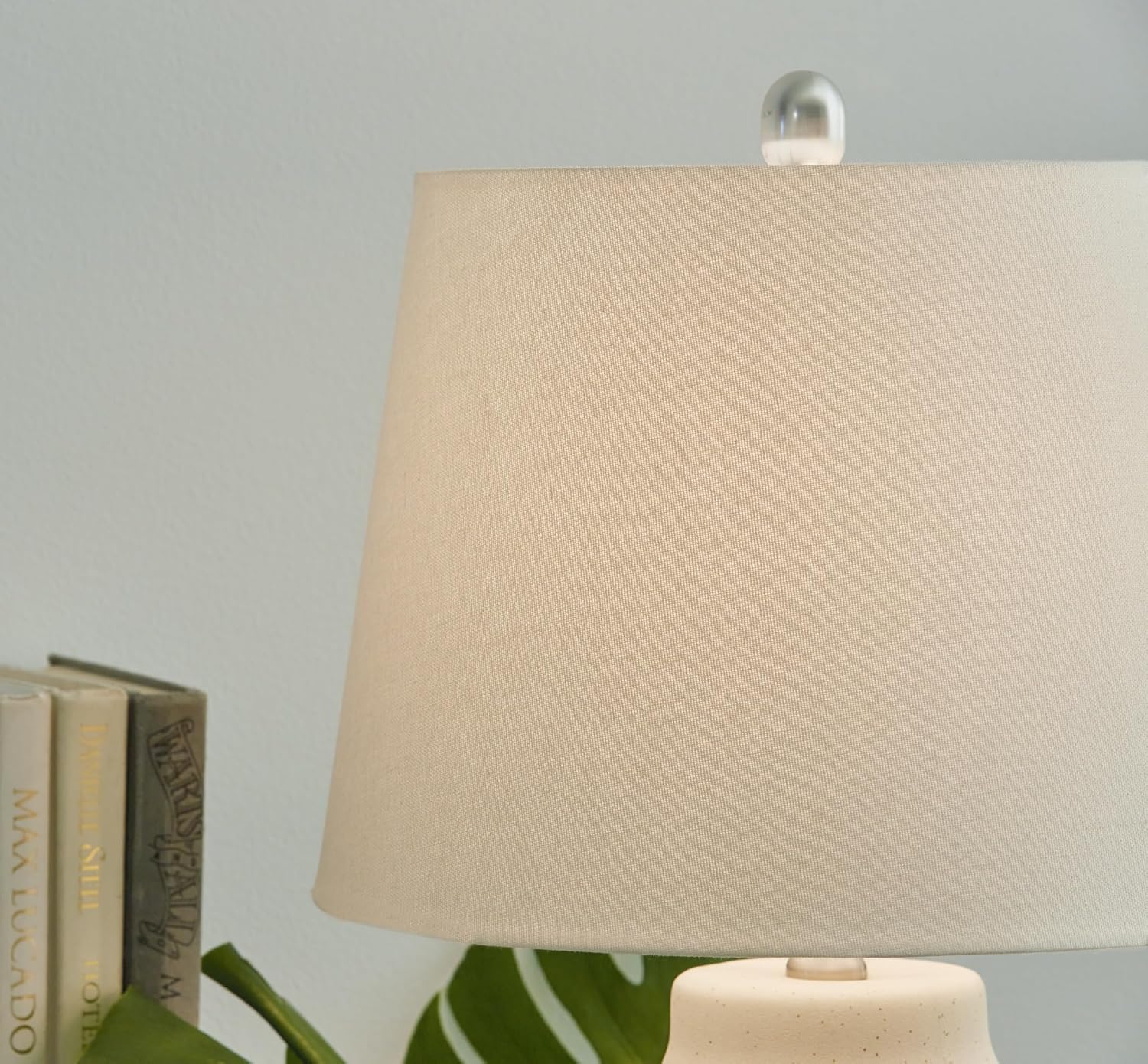 Signature Design by Ashley Afener Contemporary 26' Ceramic Table Lamp, Set of 2, Blue & Beige
