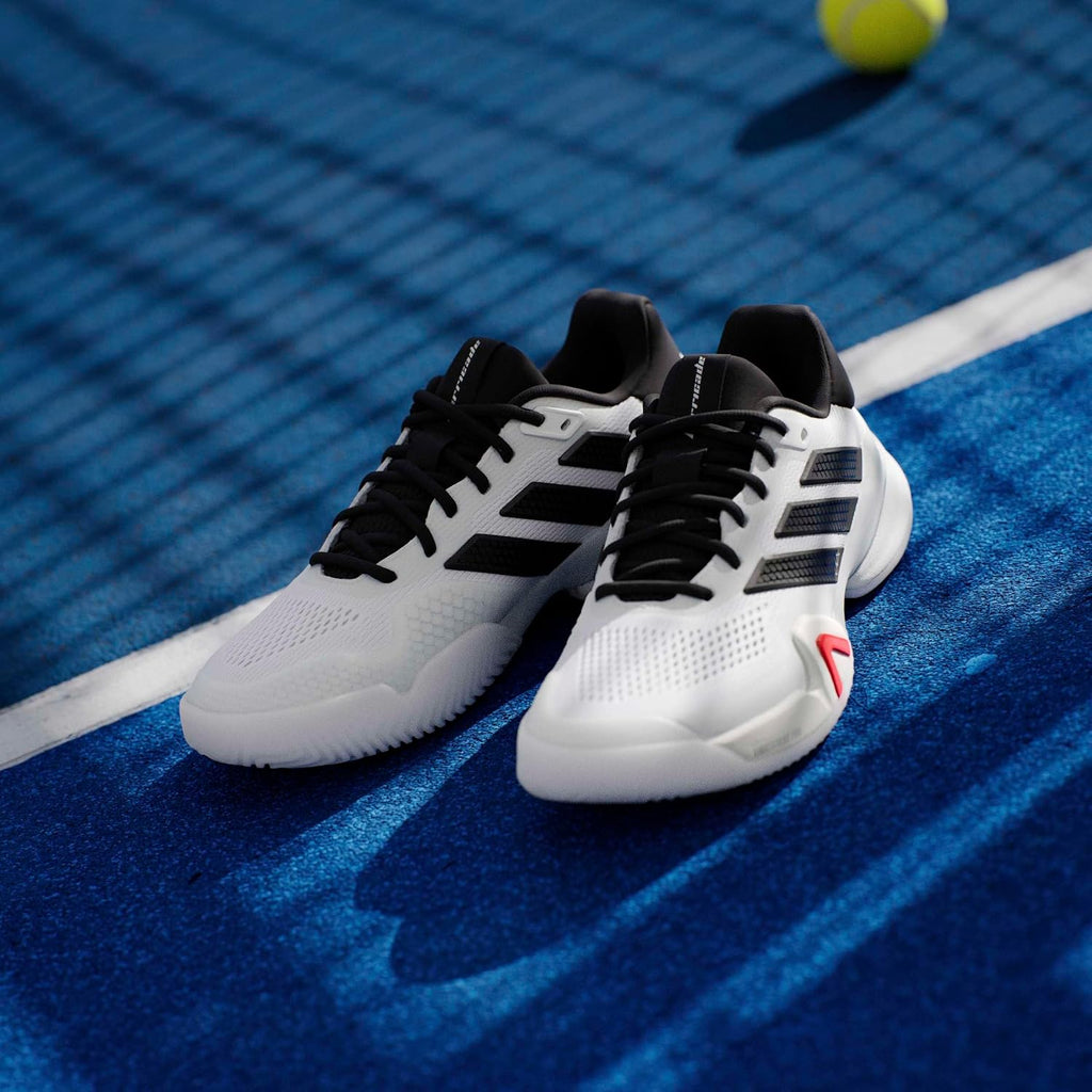adidas Mens Barricade 14 Tennis Sneakers Shoes - Black, Orange