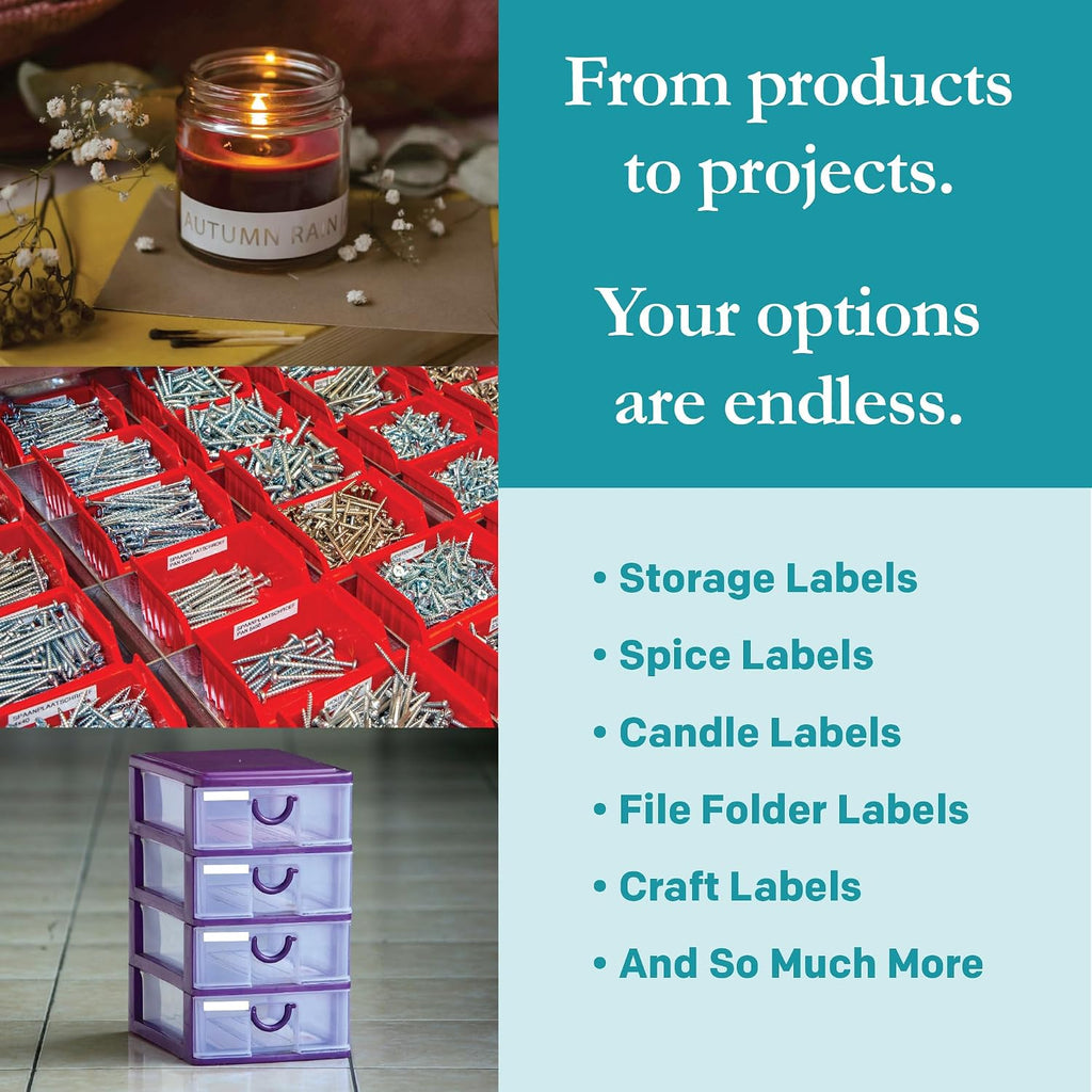 Premium Label Supply White File Folder Labels – 3.4375' x .667' – Laser/Inkjet Compatible – (30 per Sheet), 1000 Sheets - 30,000 Total Adhesive Stickers