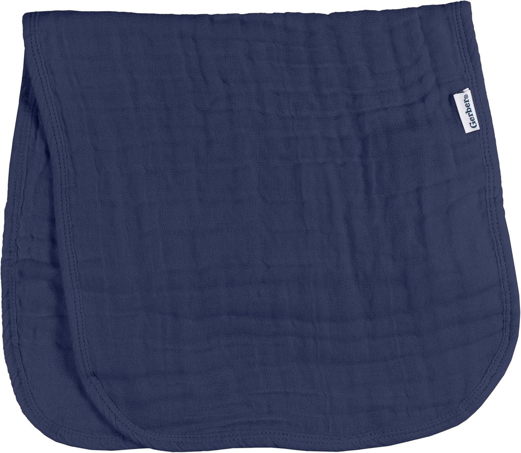 Gerber Baby Unisex Muslin Burp Cloths 72-Pack, Multi Blues Browns, Large Size 20' x 10'