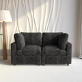 WJShome Cloud Sectional Couches for Living Room,67' Convertible Love Seat, 2 Seater Modular Sectional Sofa,Deep Seater Furniture Sets,Black