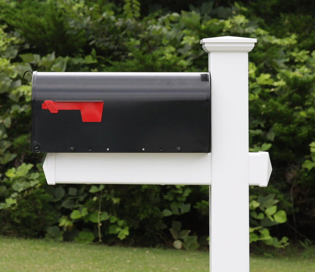 The Arthur Vinyl/PVC Mailbox Post - White (Includes Mailbox)