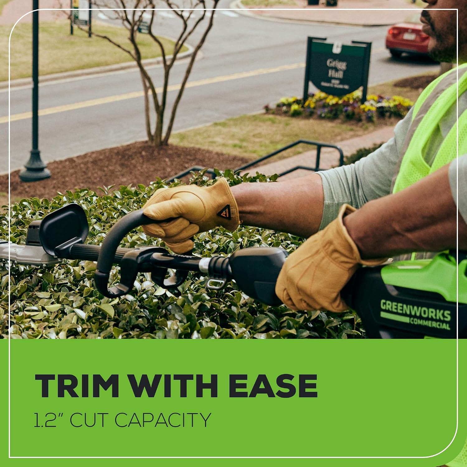 Greenworks 82V 24' Brushless Cordless Short Pole Hedge Trimmer, 2.5Ah Battery and Dual Port Rapid Charger (Great for Landscapers and Professionals)