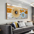 Solid wood frame abstract Wall Art Framed Ready to Hang Wall Art Modern artwork Fantasy Paintings 3D chrysanthemumabstract lines Wall Art Prints Canvas Painting 29'x58'Large Size for Liv ing Room Bedroom Office Decoration
