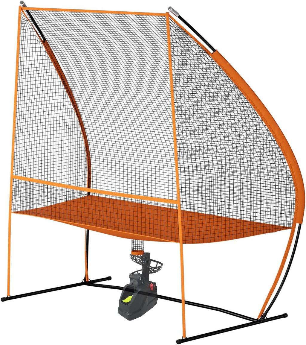 MR Tennis Ball Return Net 7'x6', Freestanding Tennis Training Net, Multi-Sport Training Return Net for Tennis, Pickleball, Softball, Baseball Compatible w/Toss Machine Without Pitching Machine