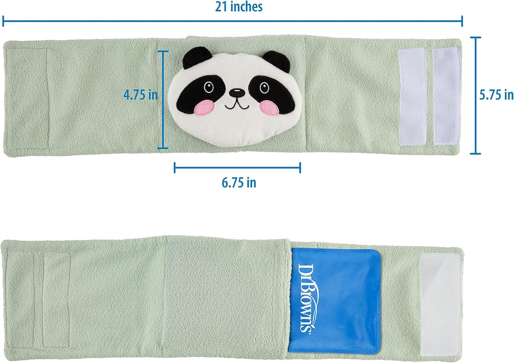 Dr. Brown's Infant Gripebelt Heated Belly Band,Soothe Baby's Tummy with Gentle Warmth and Compression,Panda,0m+,(Pack of 6)
