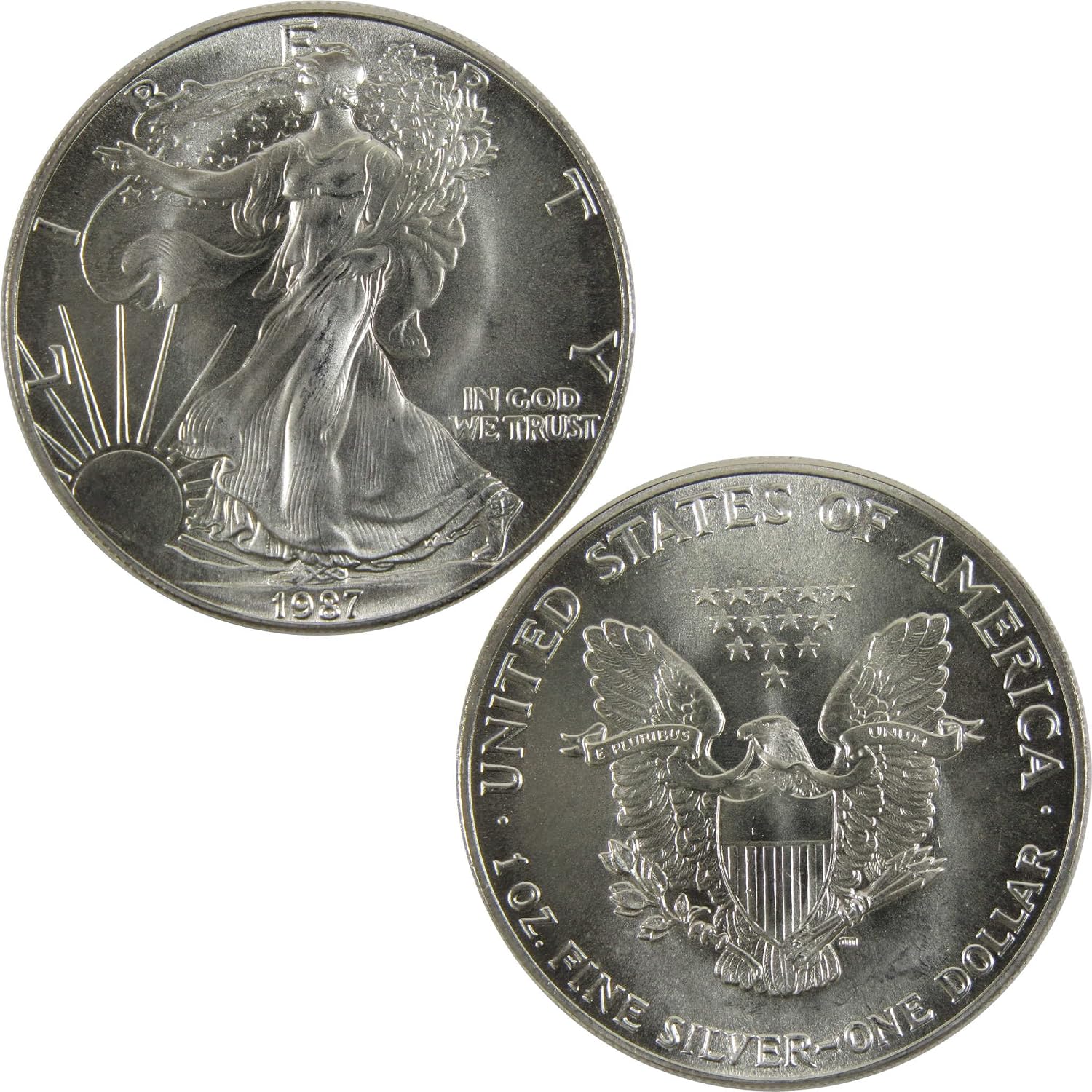 1987 American Silver Eagle Uncirculated Bullion $1 Coin