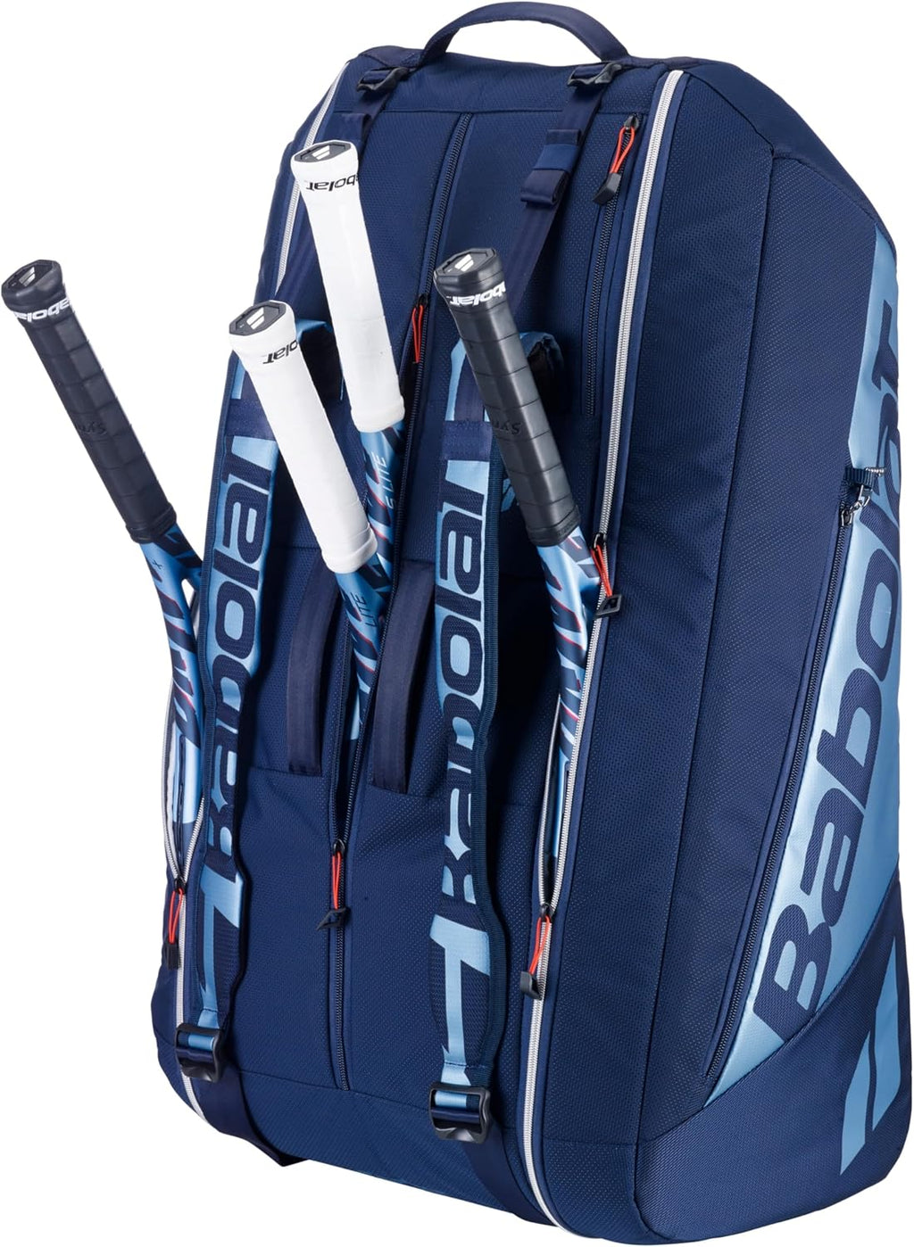 Babolat Pure Drive Racquet Holder 12-Pack 11th Gen Tennis Bag (Navy Blue) with Optional Accessories