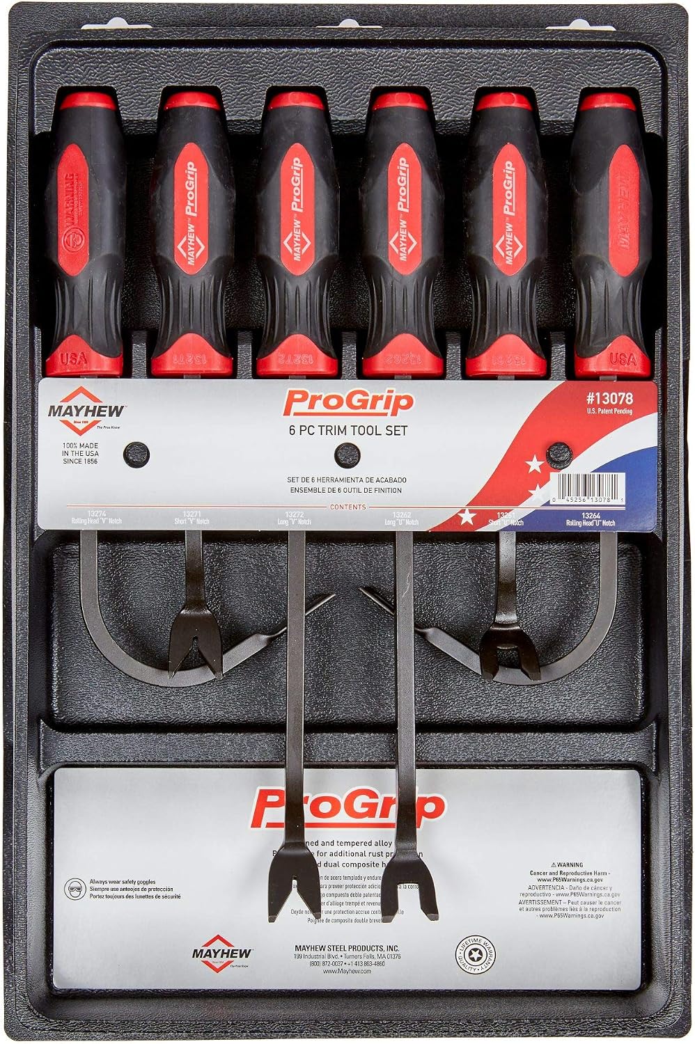 Mayhew Tools 13078 ProGrip Trim Tool Set, 6-Piece, multi, one size