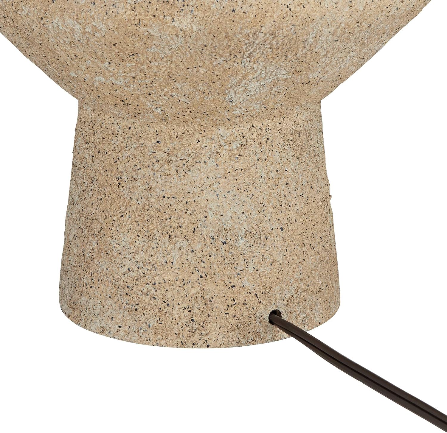 360 Lighting Cozumel 26 3/4' Tall Geometric Rustic Mid Century Modern Coastal Table Lamps Set of 2 Beige Living Room Bedroom Bedside Nightstand House Office Home Reading Off-White Shade