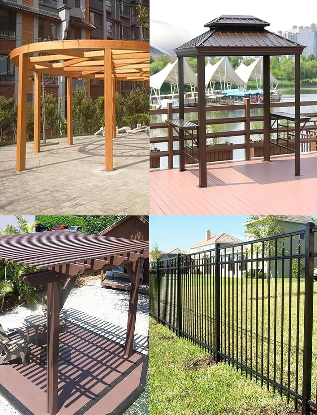 Post Anchor Post Base,Adjustable Pergola Patio Deck Galvanized Adjustable Standoff，Balcony Mailbox Lumber Base Bracket for In-ground Post Support with Screw
