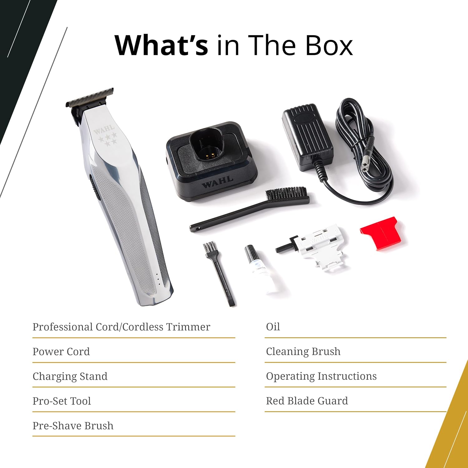 Wahl Professional Hi-Viz Trimmer, DLC-Coated Wide T-Blade, Adaptive Speed Control, Cordless, 135-Minute Run Time
