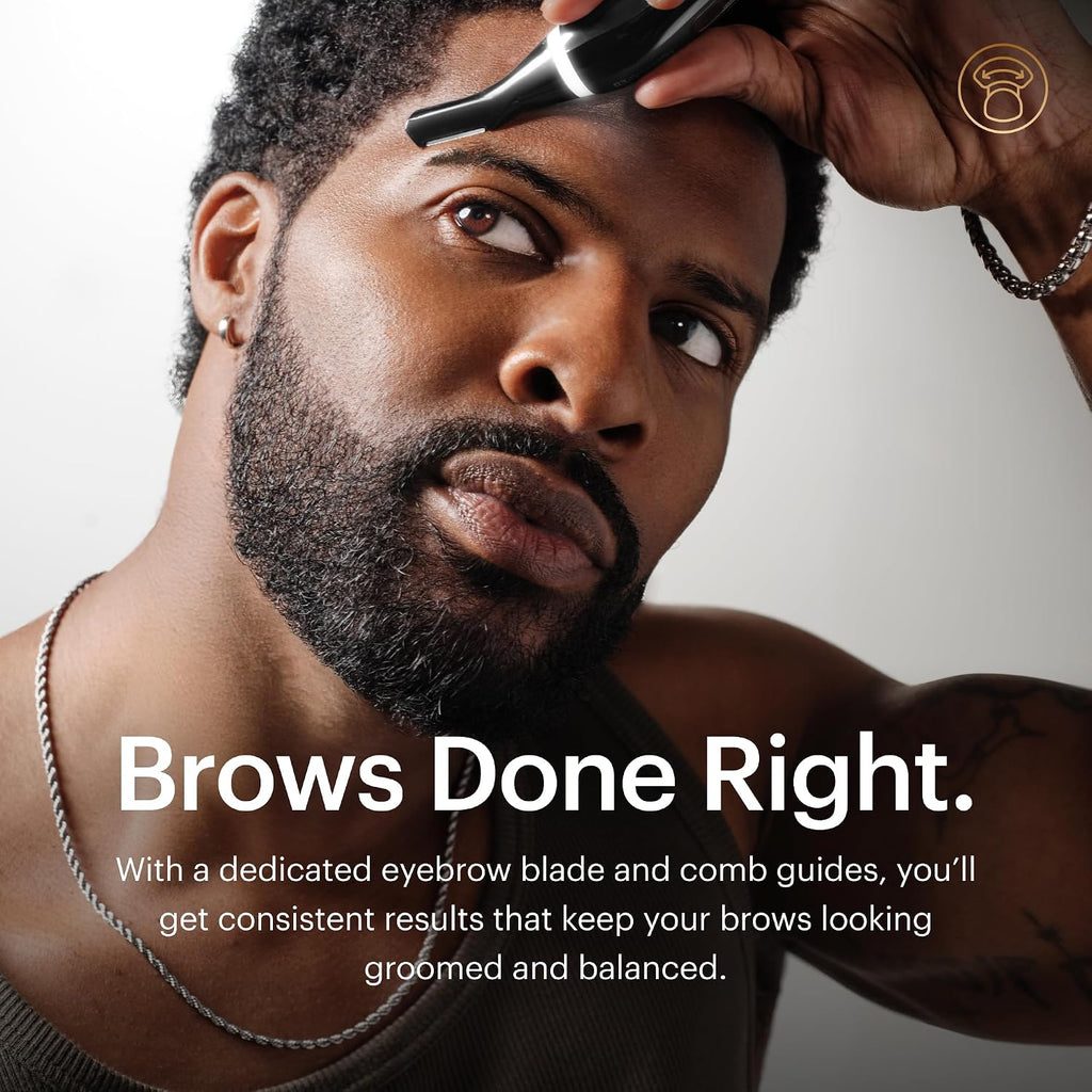 MANSCAPED® Face Box Includes - The Chairman™ PRO Men's Foil Shaver, Weed Whacker® 3.0 Plus Nose & Ear Hair Trimmer, Face Buffer Silicone Scrubber, Facial Wash & Moisturizer