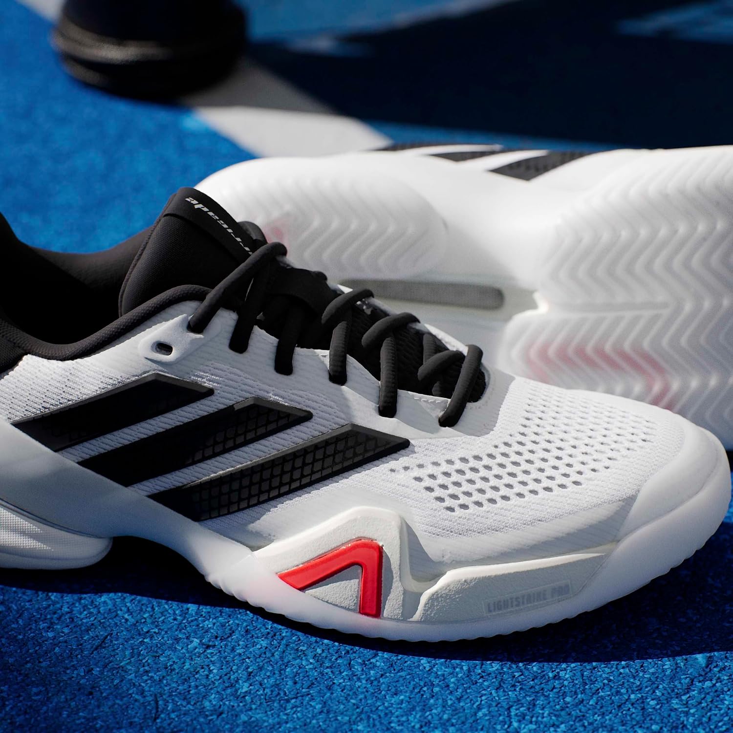 adidas Mens Barricade 14 Tennis Sneakers Shoes - Black, Orange