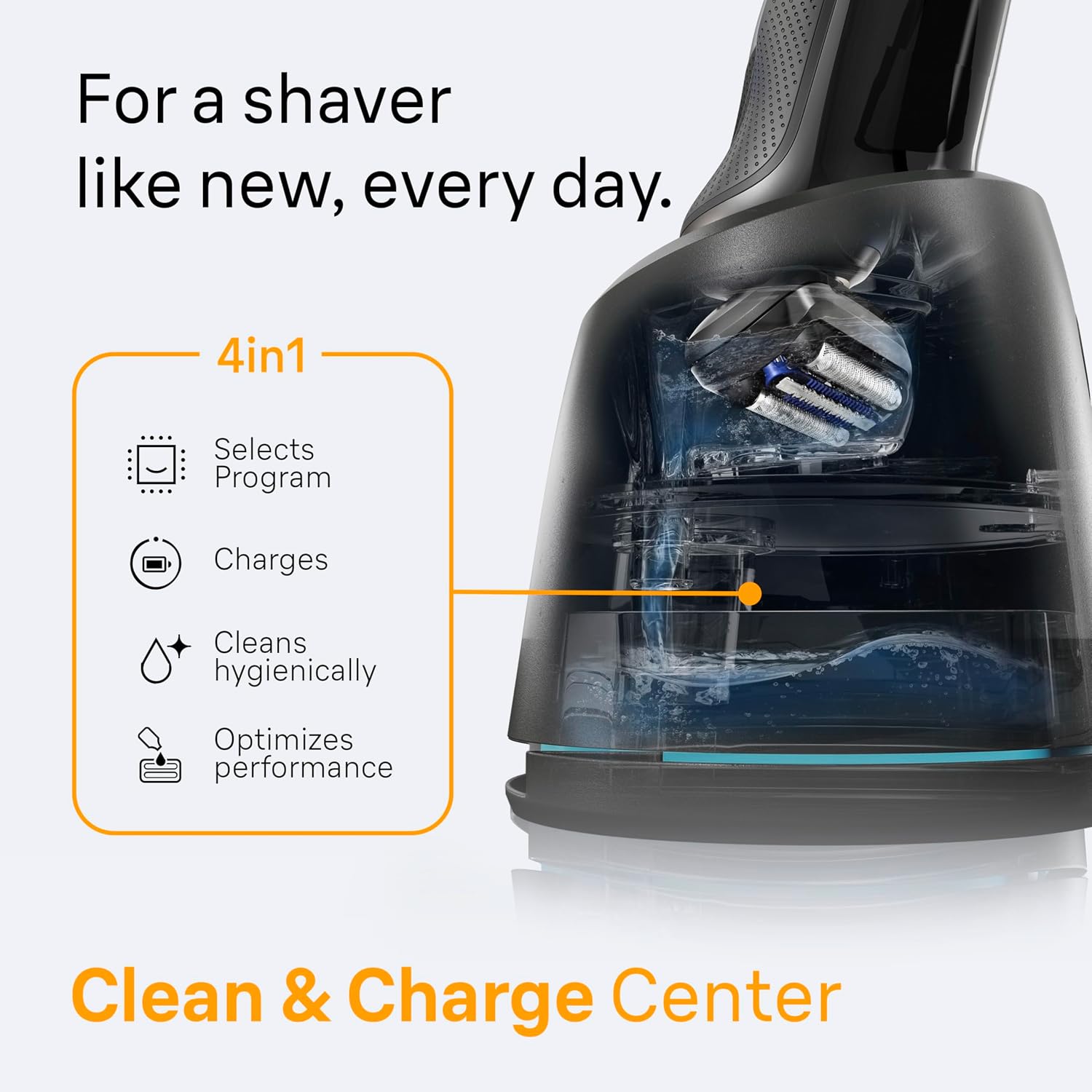 Braun Series 5 Electric Shaver for Men, Wet & Dry Foil Razor, 4-in-1 Clean & Charge Center, Precision Trimmer Attachment, Replacement Shaver Head, Black 5165ps