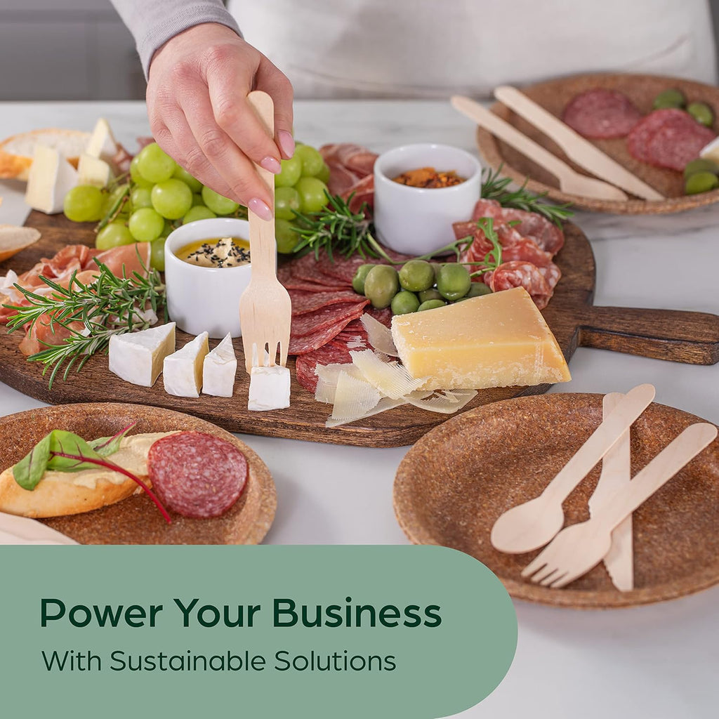Wooden Disposable Knives - 1800 Pieces Wood Compostable Knives - Eco-Friendly Biodegradable Utensils for Party - Free From Plastic Cutlery Set - Disposable Cutlery for Eating - Compostable Utensils
