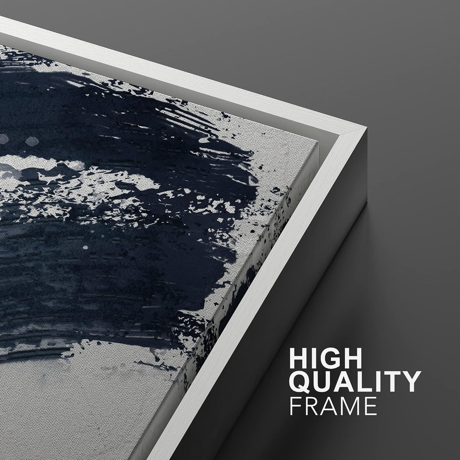 SIGNWIN Framed Canvas Print Wall Art Set Black Gray Pastel Paint Stroke Spiral Ring Abstract Shapes Illustrations Modern Minimal Decorative for Living Room, Bedroom, Office - 24'x36'x2 White