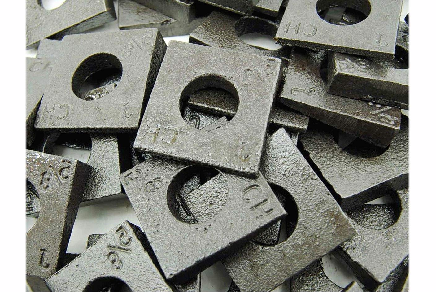 New Package of 50 (pcs) 5/8' Square Bevel Washers I-Beam Flange Wedge Set #MO2242-P Warranity by Pr-Mch
