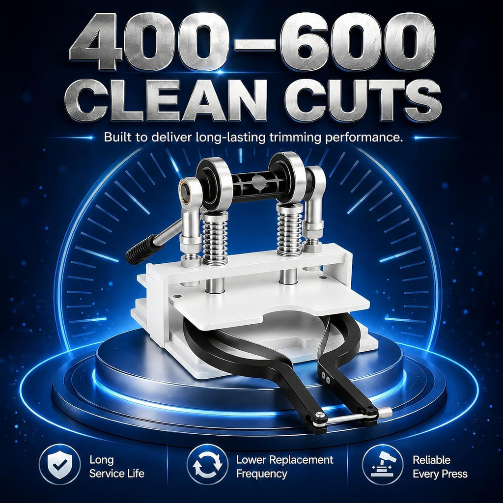 Professional Table Tennis Rubber Cutter | Heavy-Duty Racket Trimming Machine for Round Paddles | Blade-Safe, Factory-Precision with 2 Industrial Tungsten Carbide Blades