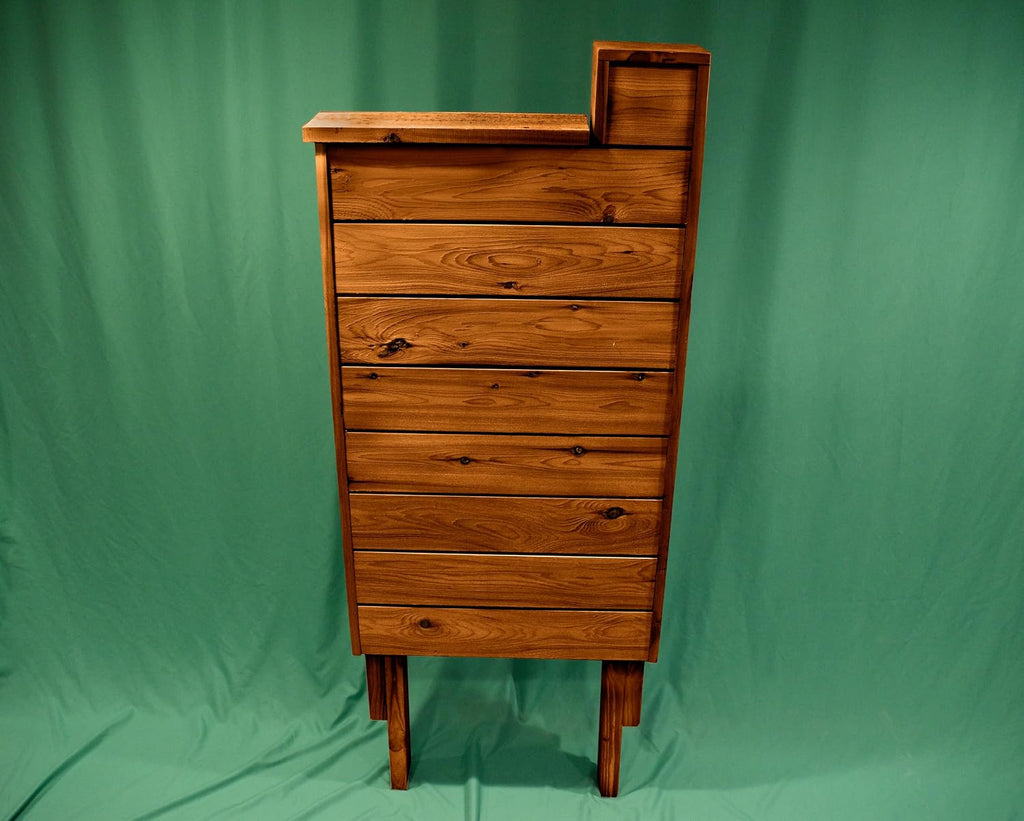 Farmhouse Wood Mailbox Stand, Teak Finish - Shiplap Style, Post Mount, Solid Cedar, Amish Handcrafted in USA