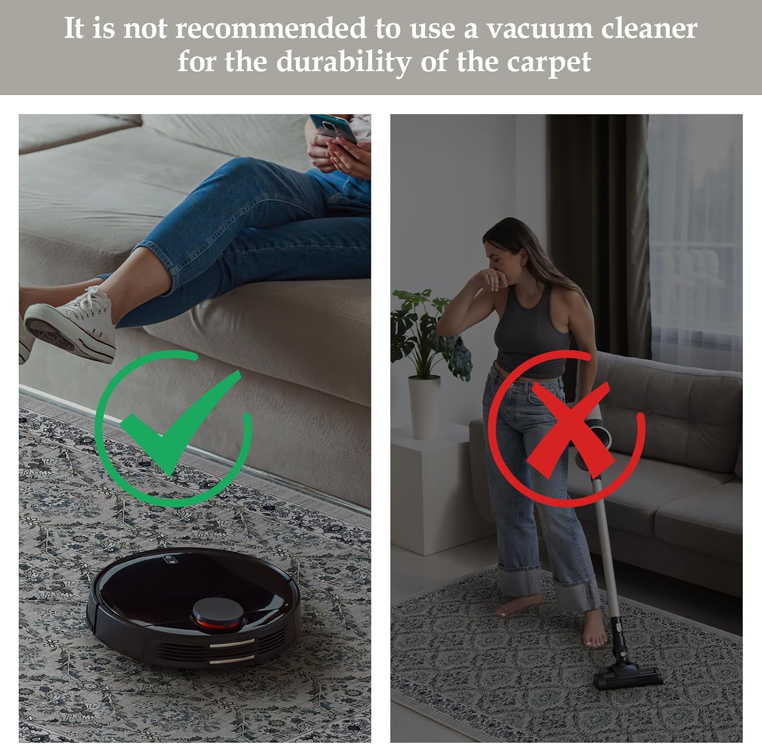 Washable 3x16 Hallway Runner Rug - Soft Kitchen Runner Rugs with Non Slip Rubber Backing Low-Pile Floral Carpet Runners for Bathroom Entryway Laundry Room Home Decor (Grey Blue,3x16)