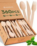 Wooden Disposable Knives - 1800 Pieces Wood Compostable Knives - Eco-Friendly Biodegradable Utensils for Party - Free From Plastic Cutlery Set - Disposable Cutlery for Eating - Compostable Utensils