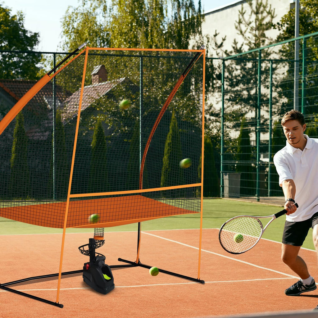 MR Tennis Ball Return Net 7'x6', Freestanding Tennis Training Net, Multi-Sport Training Return Net for Tennis, Pickleball, Softball, Baseball Compatible w/Toss Machine Without Pitching Machine