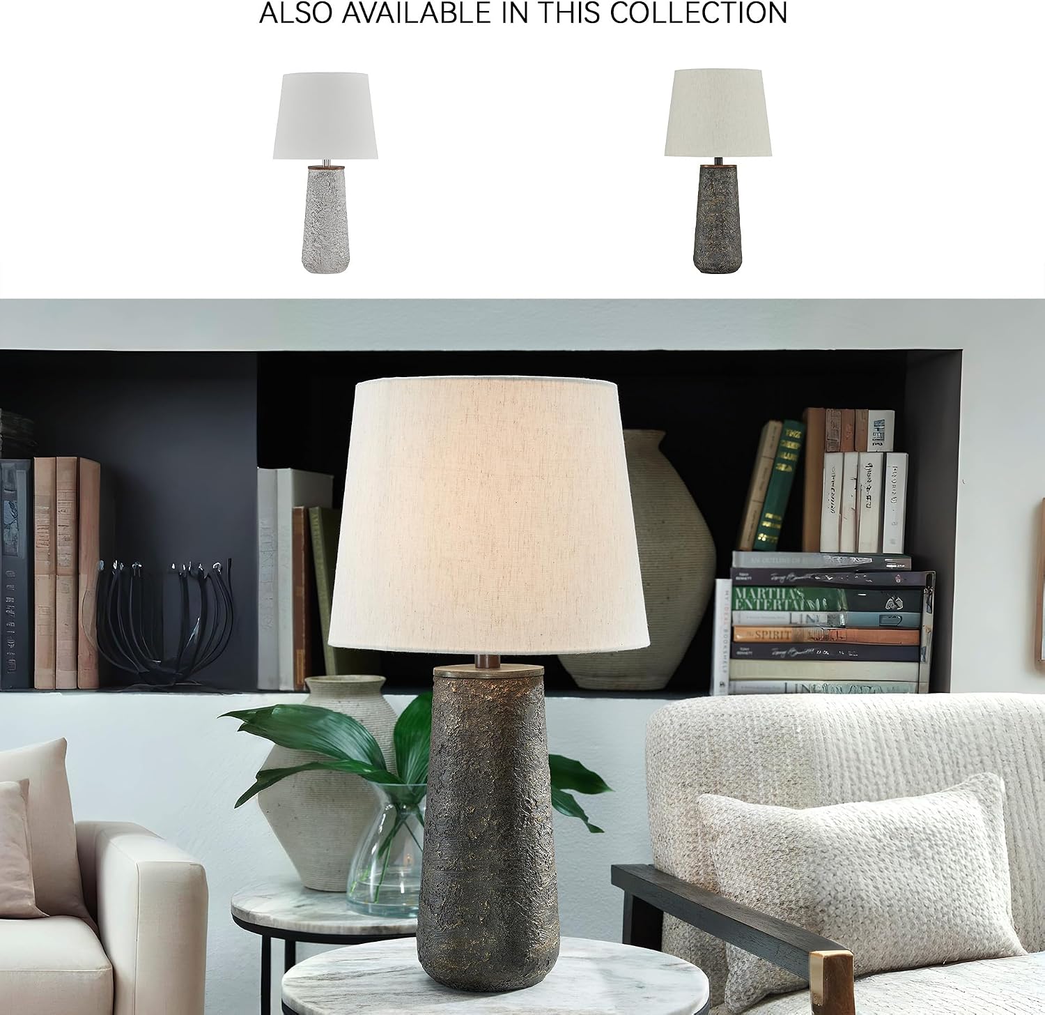 Signature Design by Ashley Chaston Casual Modern Table Lamp Set, 2 Count, Antique Bronze Finish