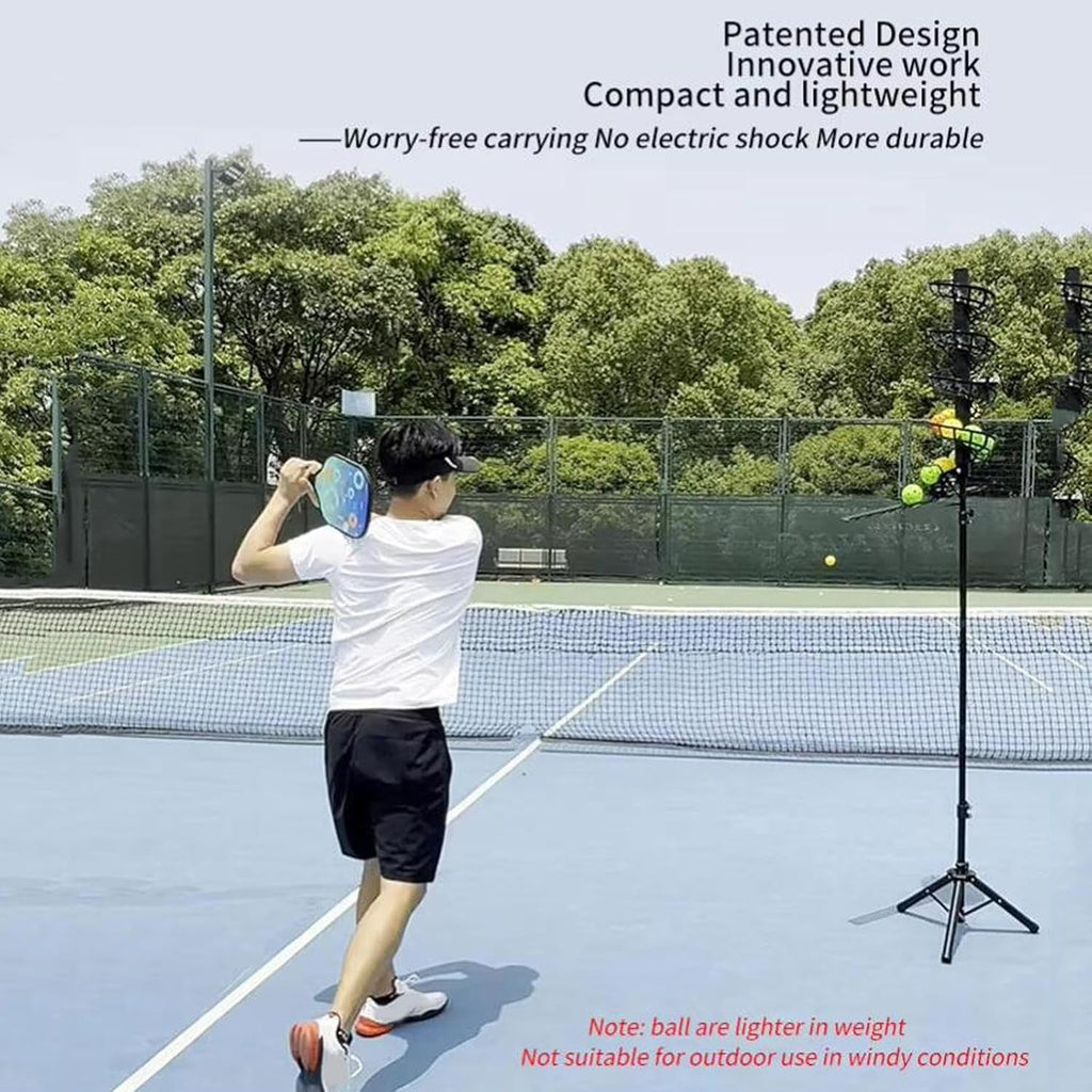 kowaku Pickleball Launcher Machine for Beginners, Non-Powered Ball Thrower Holds 11 Balls, Indoor Outdoor Solo Practice Training Equipment