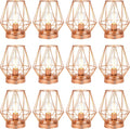 Set of 12 Metal Battery Operated Lamp 7 'H Rechargeable Bedside Lamps Cordless Table Lamp Touch Dimmable for Indoor Outdoor Bedrooms Office Wedding Parties Patio（Diamond）