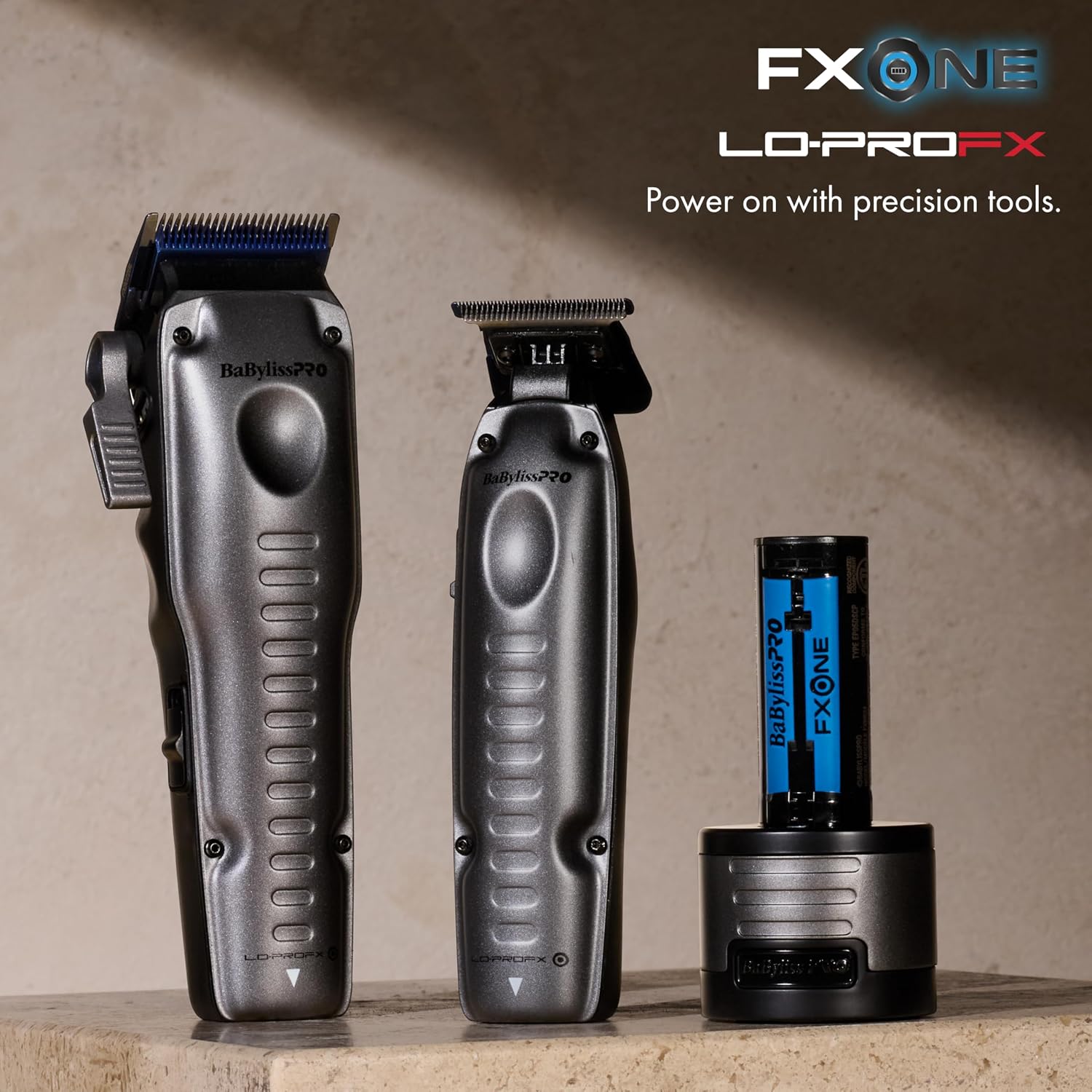 BaBylissPRO FXONE LO-PROFX Professional Cordless Clippers for Men with Interchangeable Battery