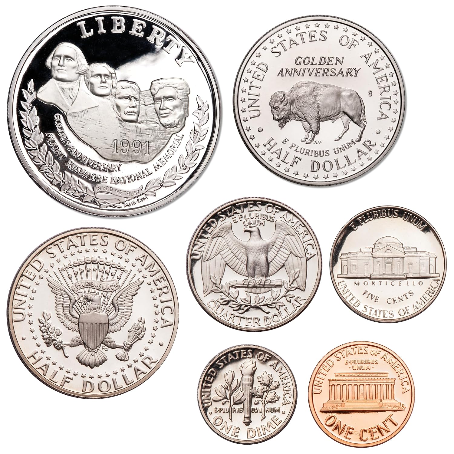 1991-S U.S. Mint 7-Coin Prestige Proof Set Choice Proof