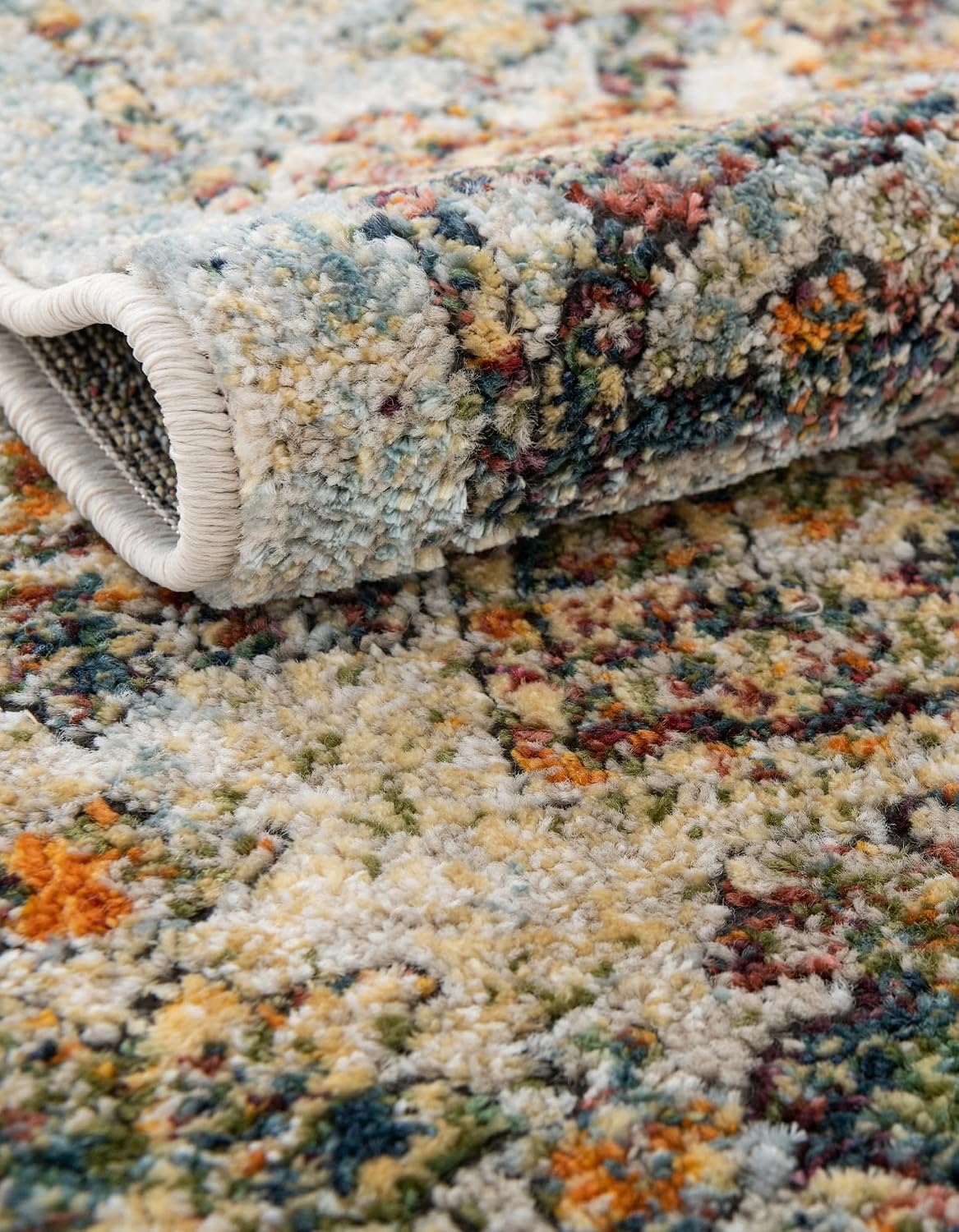 Unique Loom Isabella Collection Area Rug - Adjani (7' 1' Square Ivory/Beige)