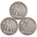 Liberty Walking Half Dollar 3 Coin PDS All Mint Gift Set VG 90% Silver 50c