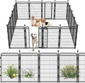Gardner Pet Dog Playpens, 40' H 16 Panels Dog Pen Outdoor/Indoor Dog Fence Exercise Pen for Small/Medium/Large Dogs, Foldable Pet Play Yard Gate with Gravity Automatic Lock, Pet Playpen, Black