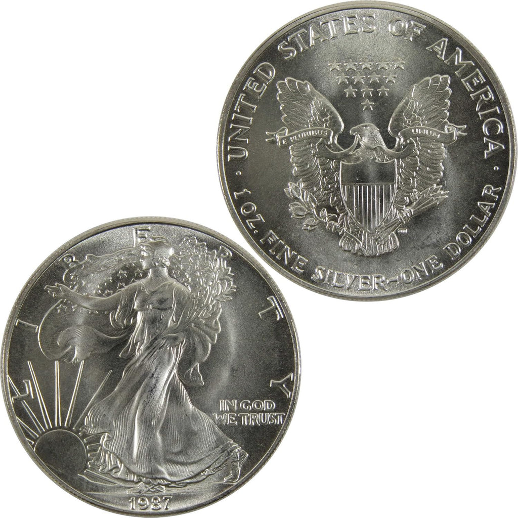 1987 American Silver Eagle Uncirculated Bullion $1 Coin