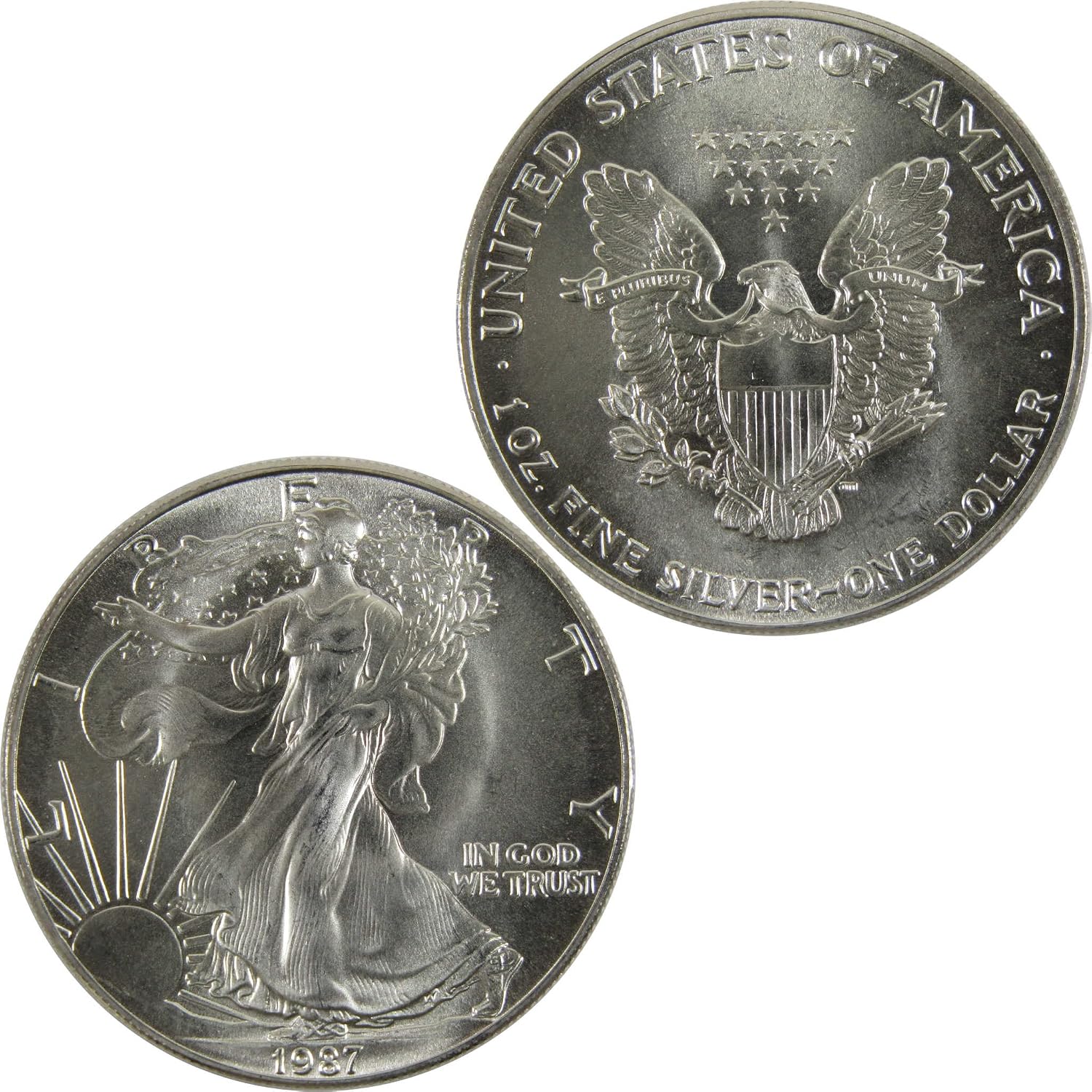 1987 American Silver Eagle Uncirculated Bullion $1 Coin