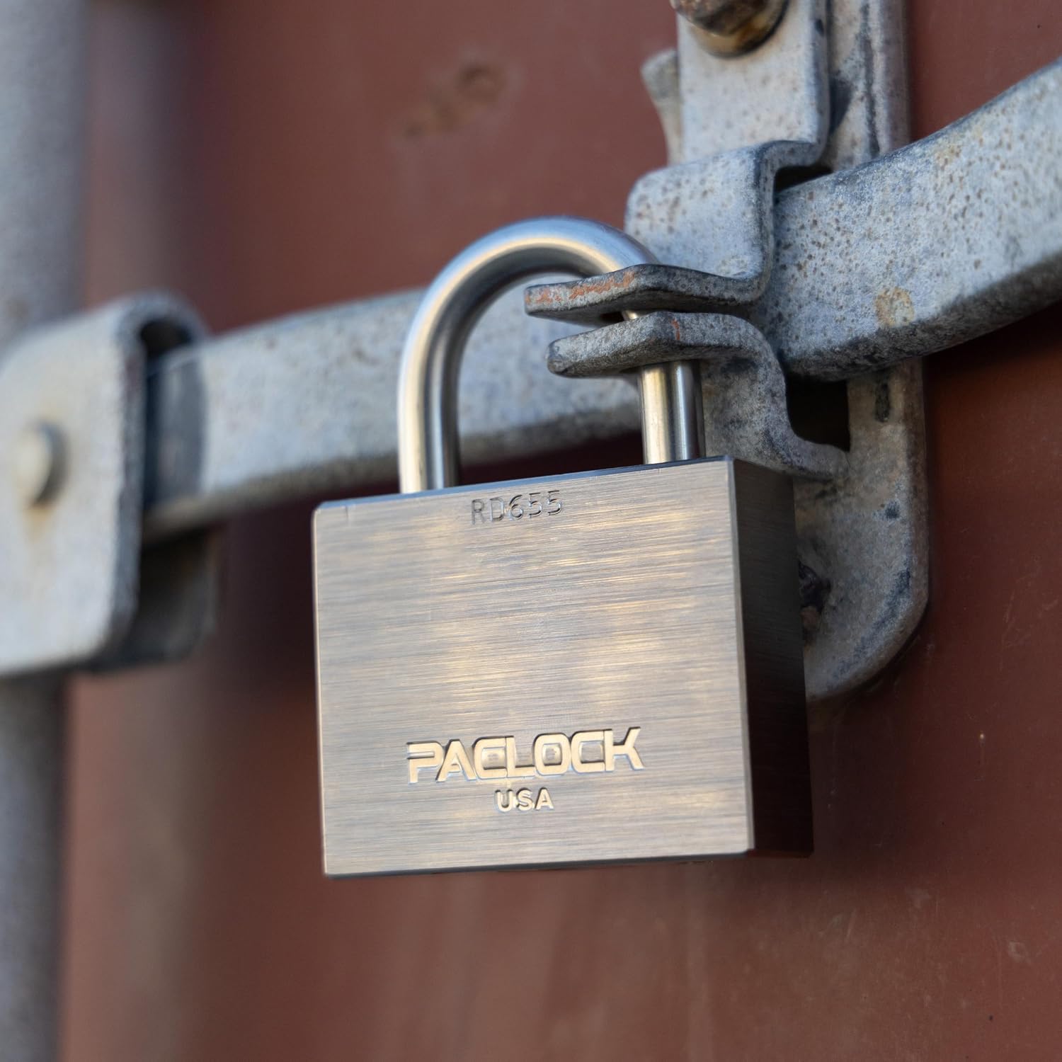 PACLOCK's RD655 Rotating Disc Padlock, 3/8' Dia. Stainless Steel Shackle, High Security Rotating Disc, Exclusive Key Number, U-Pick! Keyed Alike w/ 1 Key, Nickel-Plated Brass