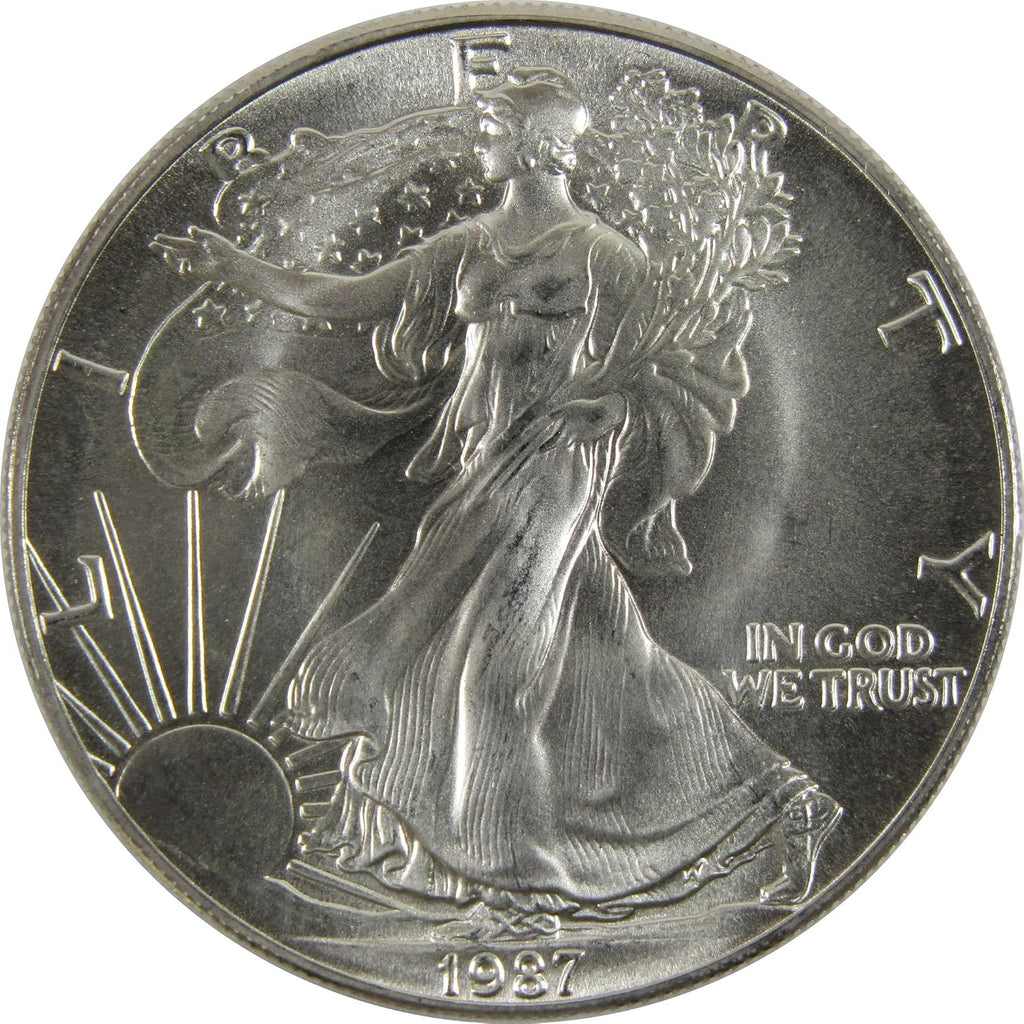 1987 American Silver Eagle Uncirculated Bullion $1 Coin