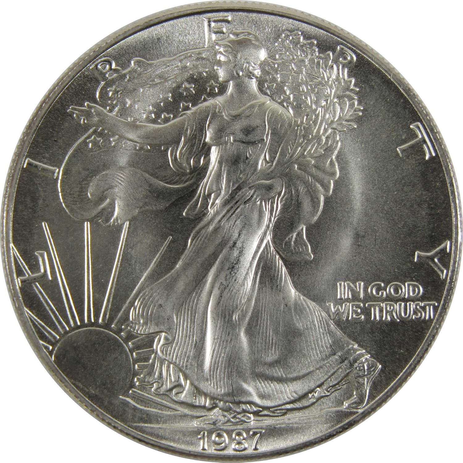 1987 American Silver Eagle Uncirculated Bullion $1 Coin