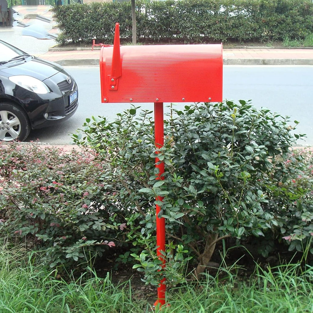 American Style Tall Mailboxes for Outside, Floor Stand Weatherproof Letter Storage Box, Drop Post Box for Townhouse/Garden(Color:B)
