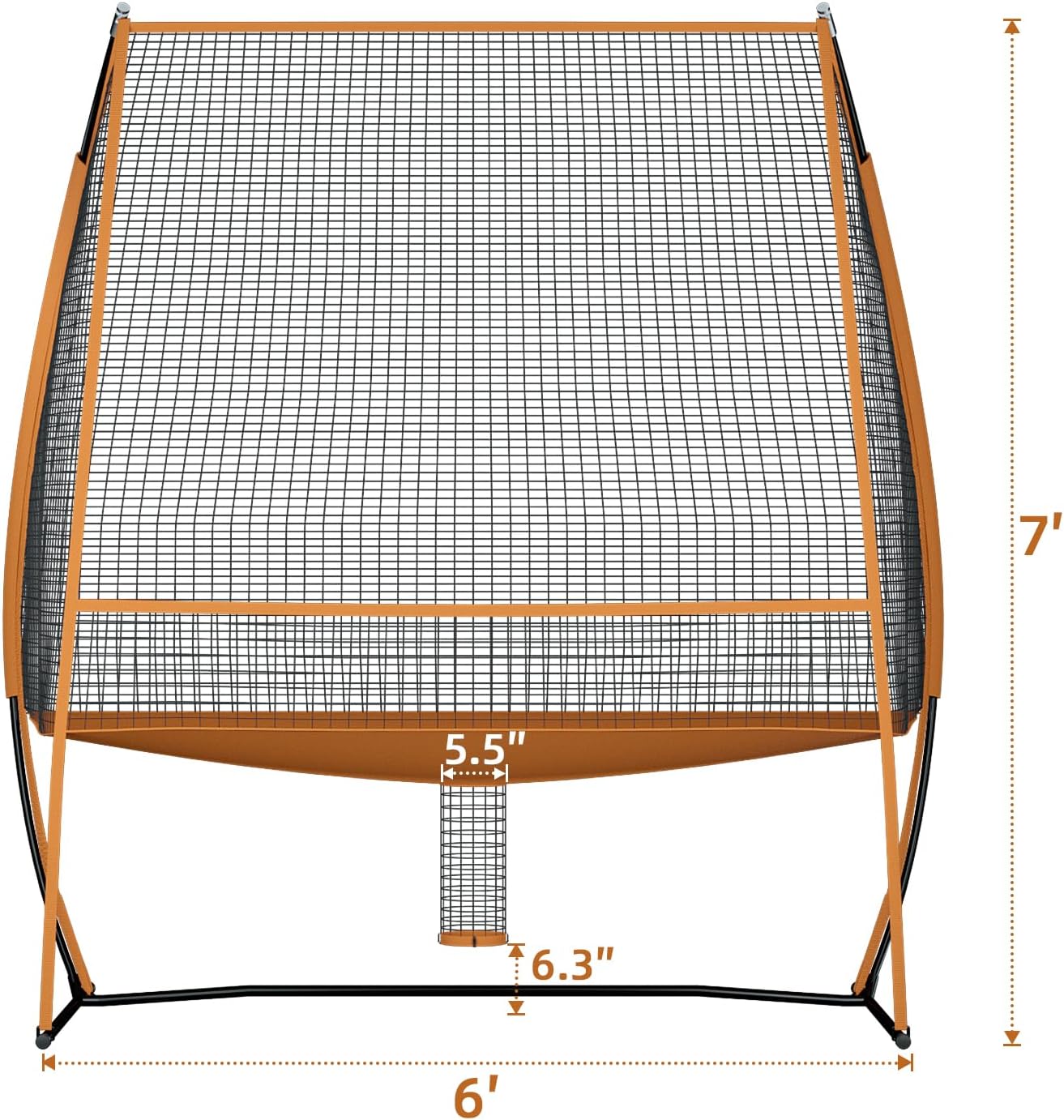 MR Tennis Ball Return Net 7'x6', Freestanding Tennis Training Net, Multi-Sport Training Return Net for Tennis, Pickleball, Softball, Baseball Compatible w/Toss Machine Without Pitching Machine