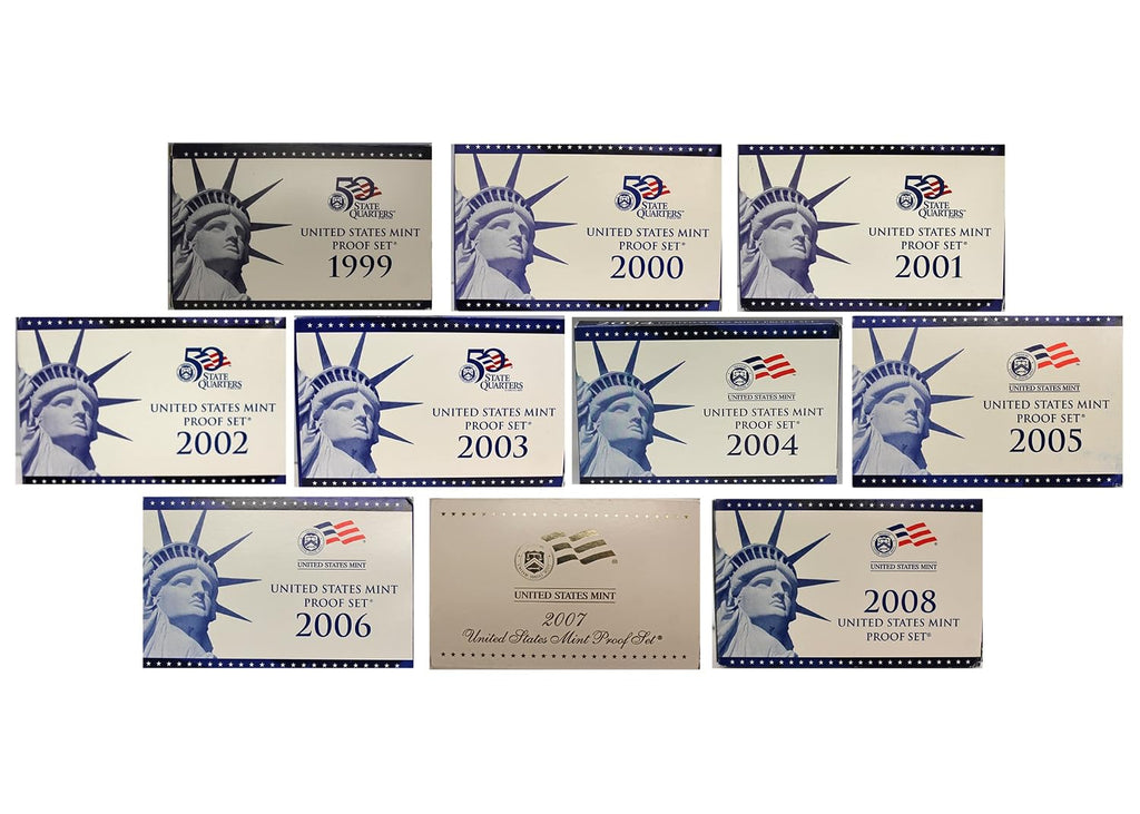 1999 S -2008 US Mint Set Clad Proof Set Run 109 coins