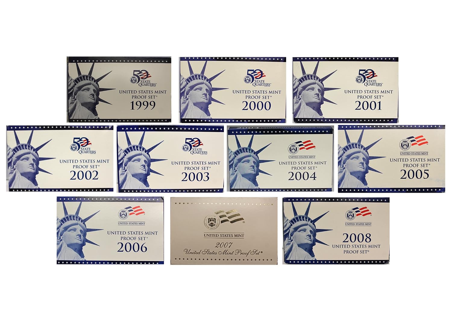 1999 S -2008 US Mint Set Clad Proof Set Run 109 coins