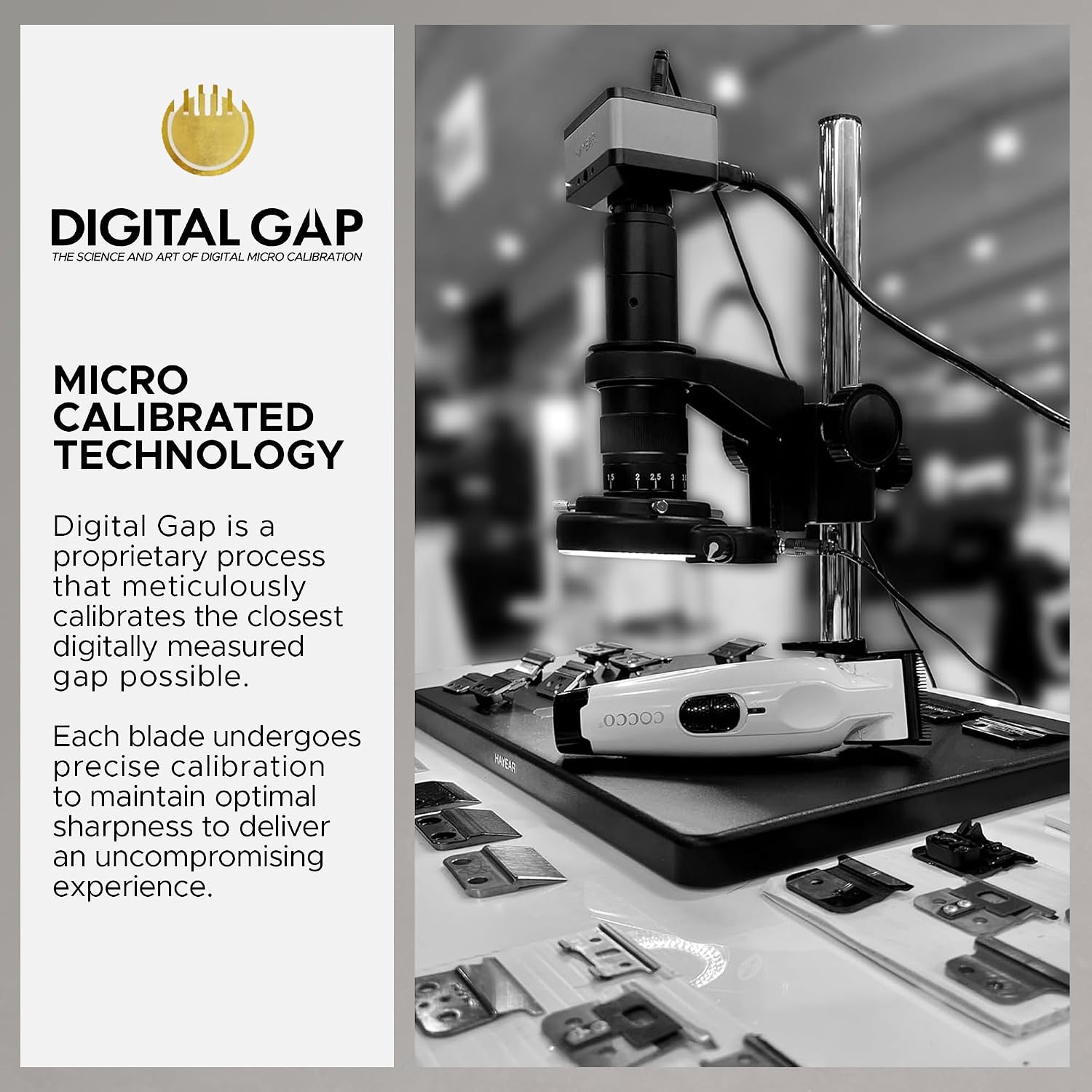 Cocco Hyper Veloce Pro Trimmer, Digital Gap Graphene Blade Edger, High-Torque Brushless BLDC Motor, Cordless, All-Metal Design, Lithium-Ion Battery, Charging Base Included