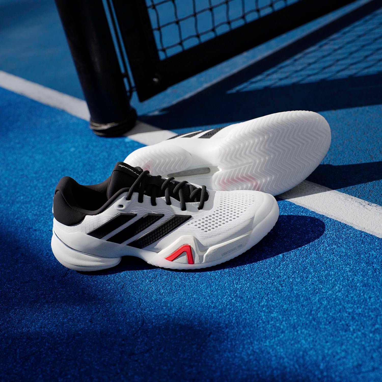 adidas Mens Barricade 14 Tennis Sneakers Shoes - Black, Orange