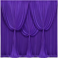 40x10FT Dark Purple Backdrop Curtains for Wedding Parties, Wrinkle Free Polyester Photography Backdrop Drapes for Baby Shower Birthday Parties Stage Background Stand Decorations 4x10ft,10 Panels