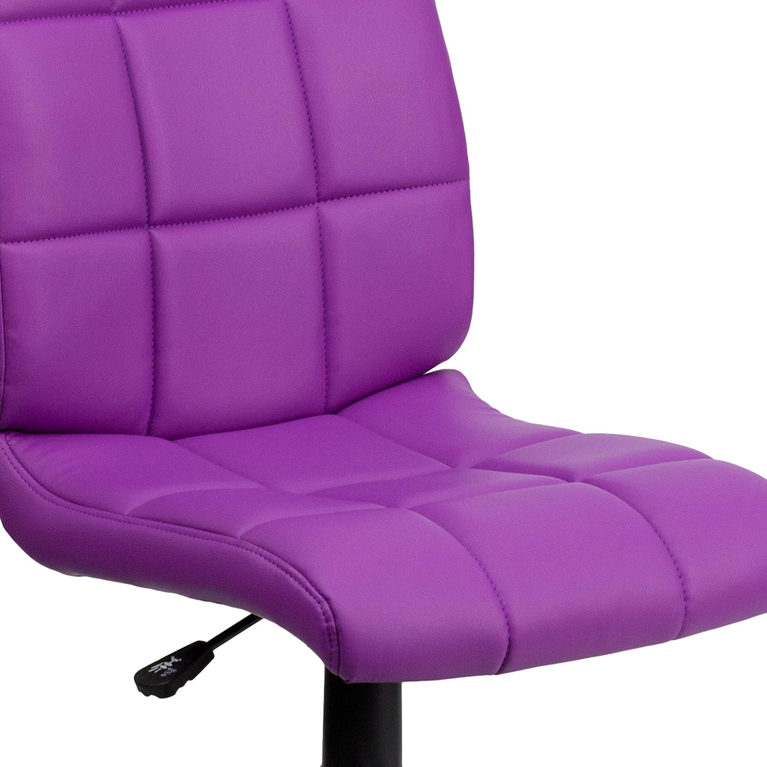Flash Furniture Clayton Mid-Back Purple Quilted Vinyl Swivel Task Office Chair