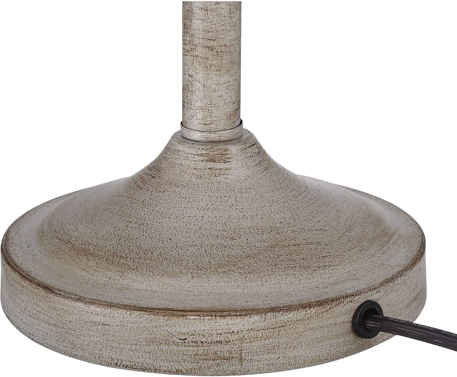 360 Lighting Lynn Country Cottage Core Rustic Buffet Table Lamps 26 3/4' Tall Skinny Set of 2 Light Beige Wood White Fabric Softback Drum Shade for Living Room House Home Dining Office Family