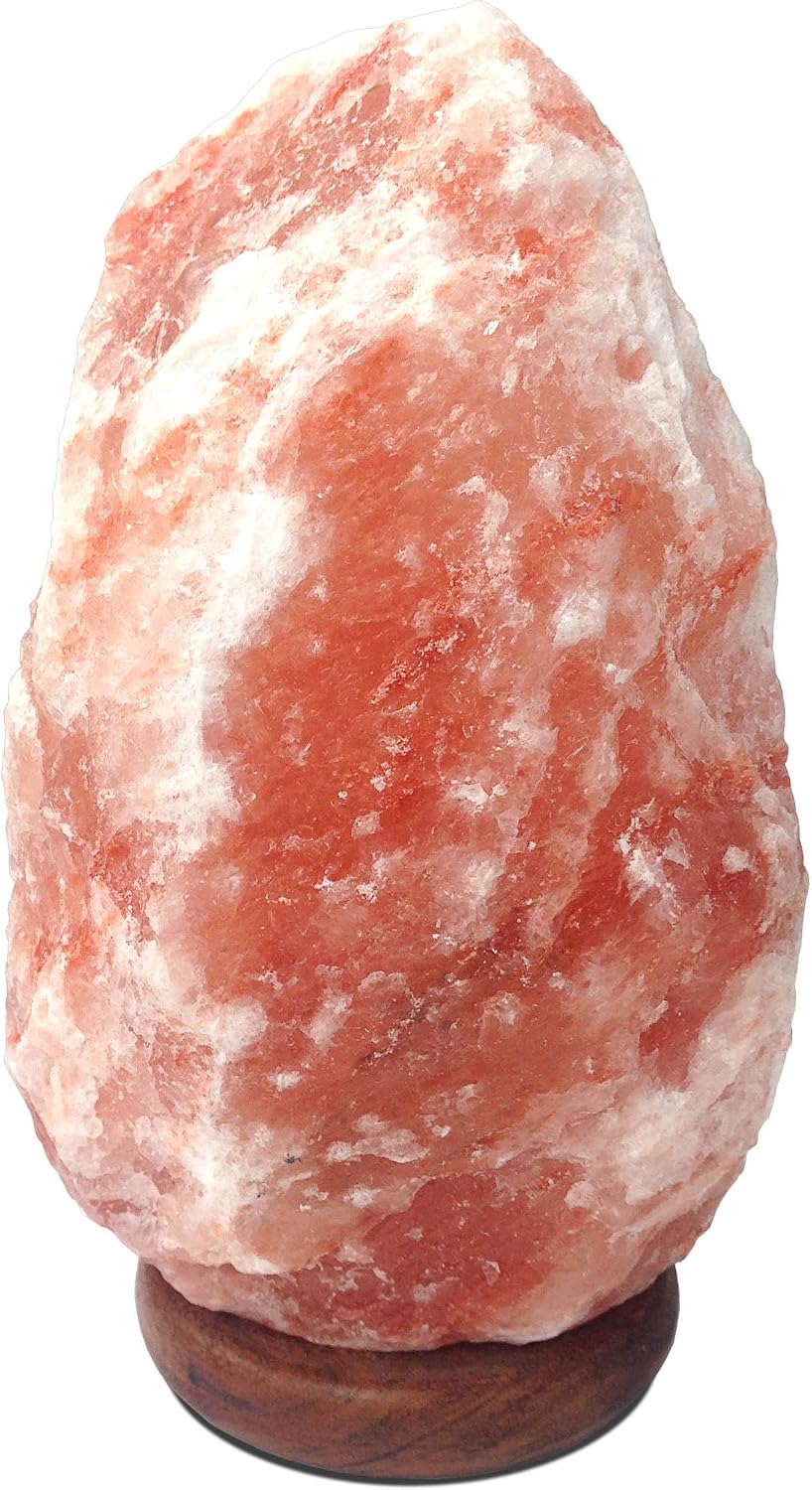 50–60 lbs Himalayan Salt Lamp – Extra Large Hand-Carved Pink Rock Salt Light with Wooden Base, Floor Lamp for Living Room, Spa, Meditation & Home Decor